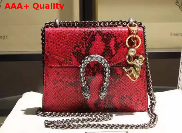 Gucci Small Dionysus Python Shoulder Bag Red Replica