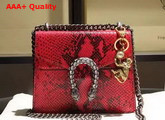 Gucci Small Dionysus Python Shoulder Bag Red Replica