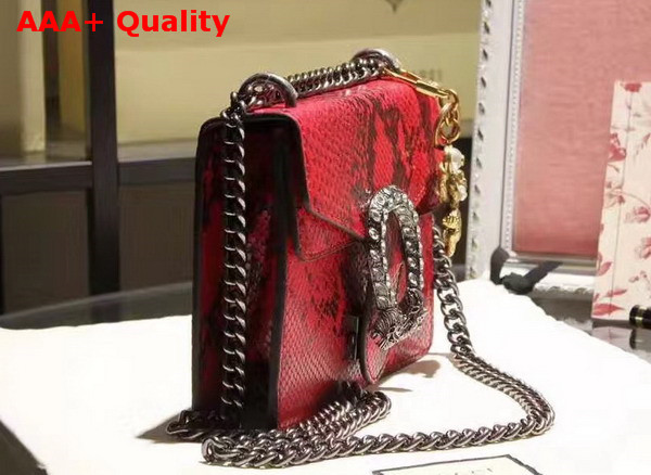 Gucci Small Dionysus Python Shoulder Bag Red Replica