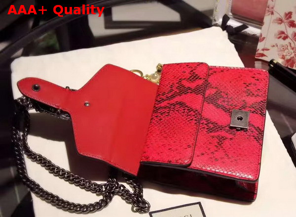 Gucci Small Dionysus Python Shoulder Bag Red Replica