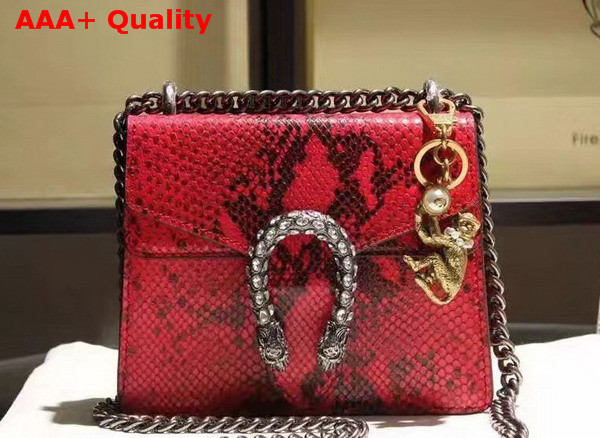 Gucci Small Dionysus Python Shoulder Bag Red Replica