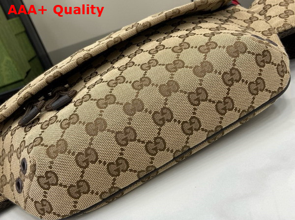 Gucci Small GG Belt Bag in Beige and Ebony Original GG Canvas 804262 Replica