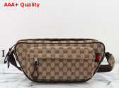 Gucci Small GG Crossbody Bag in Beige and Ebony Original GG Canvas 802096 Replica