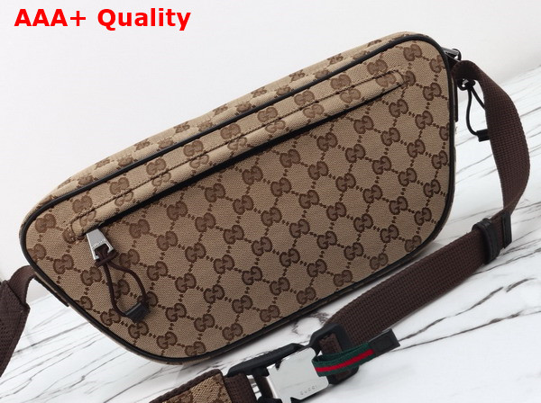 Gucci Small GG Crossbody Bag in Beige and Ebony Original GG Canvas 802096 Replica