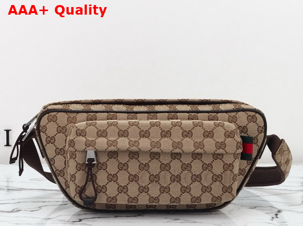 Gucci Small GG Crossbody Bag in Beige and Ebony Original GG Canvas 802096 Replica