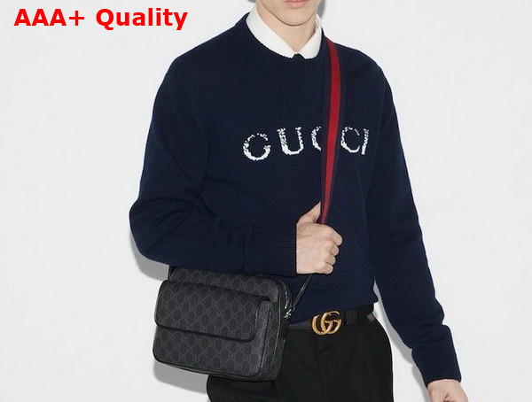 Gucci Small GG Crossbody Bag in Black GG Supreme Canvas 795479 Replica