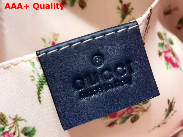 Gucci Small GG Marmont Chain Shoulder Bag in Blue Denim Replica