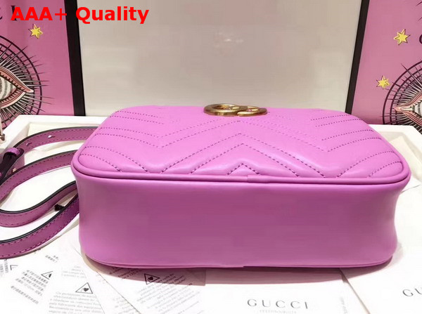 Gucci Small GG Marmont Chain Shoulder Bag in Pink Leather Replica