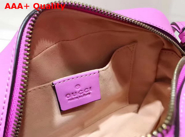 Gucci Small GG Marmont Chain Shoulder Bag in Pink Leather Replica