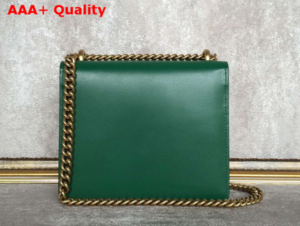 Gucci Small GG Marmont Leather Shoulder Bag in Green Real Leather Replica