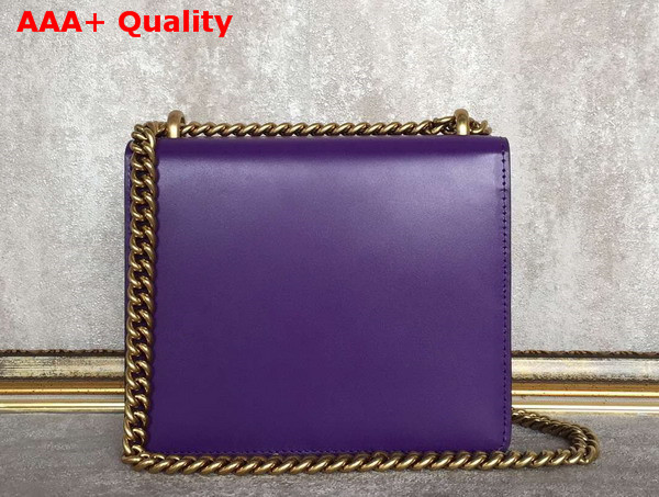 Gucci Small GG Marmont Leather Shoulder Bag in Purple Real Leather Replica