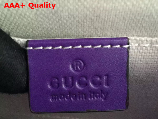 Gucci Small GG Marmont Leather Shoulder Bag in Purple Real Leather Replica