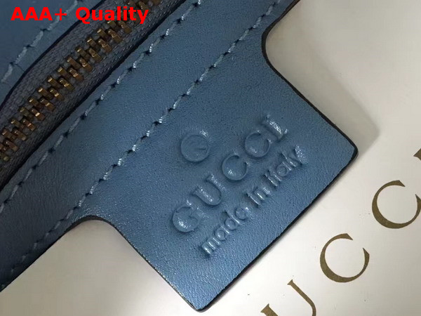 Gucci Small GG Marmont Matelasse Shoulder Bag in Light Blue Leather Replica