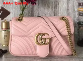 Gucci Small GG Marmont Matelasse Shoulder Bag in Light Pink Leather Replica