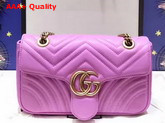 Gucci Small GG Marmont Matelasse Shoulder Bag in Pink Leather Replica