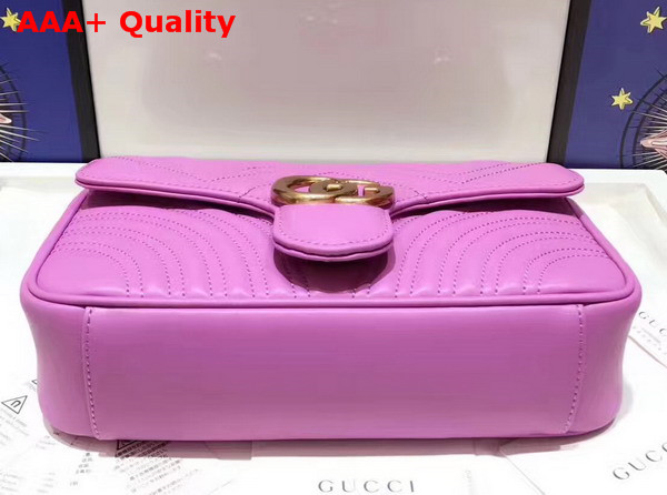 Gucci Small GG Marmont Matelasse Shoulder Bag in Pink Leather Replica