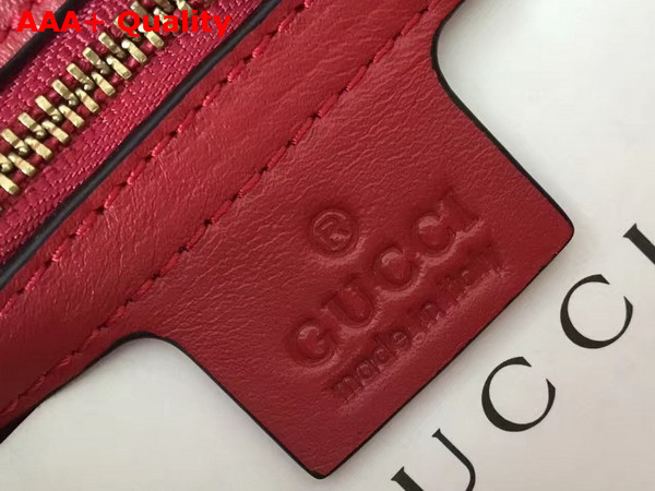 Gucci Small GG Marmont Matelasse Shoulder Bag in Red Leather Replica