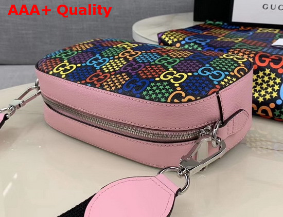 Gucci Small GG Psychedelic Shoulder Bag GG Psychedelic Soft Supreme Canvas Pink Leather Trim 574886 Replica