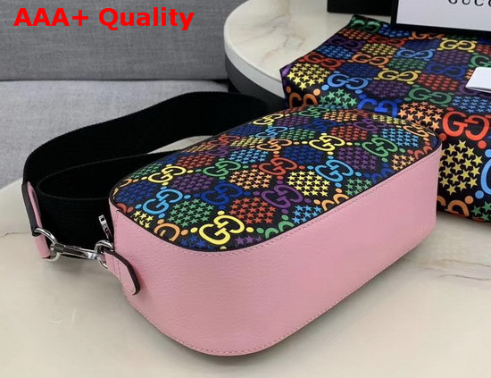 Gucci Small GG Psychedelic Shoulder Bag GG Psychedelic Soft Supreme Canvas Pink Leather Trim 574886 Replica