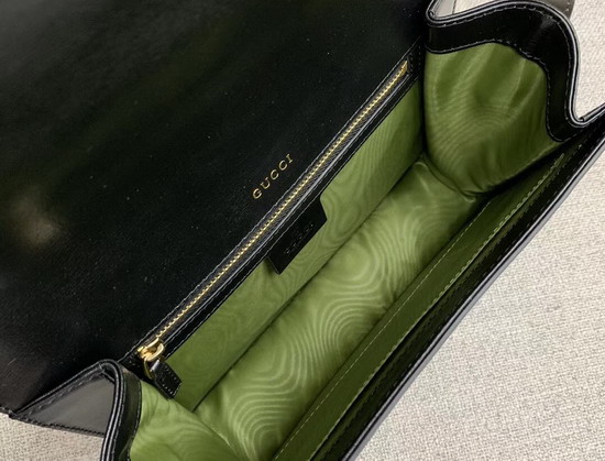 Gucci Small Leather Shoulder Bag in Black Leather 589474