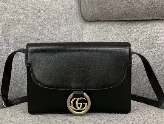 Gucci Small Leather Shoulder Bag in Black Leather 589474