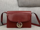 Gucci Small Leather Shoulder Bag in Red Leather 589474