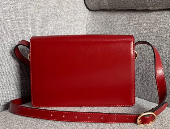 Gucci Small Leather Shoulder Bag in Red Leather 589474