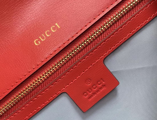 Gucci Small Leather Shoulder Bag in Red Leather 589474