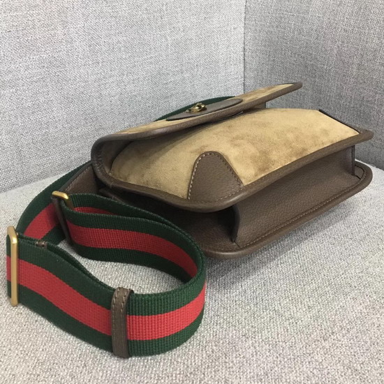 Gucci Small Messenger Bag Tan Suede