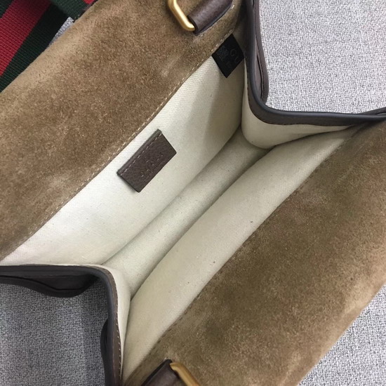 Gucci Small Messenger Bag Tan Suede