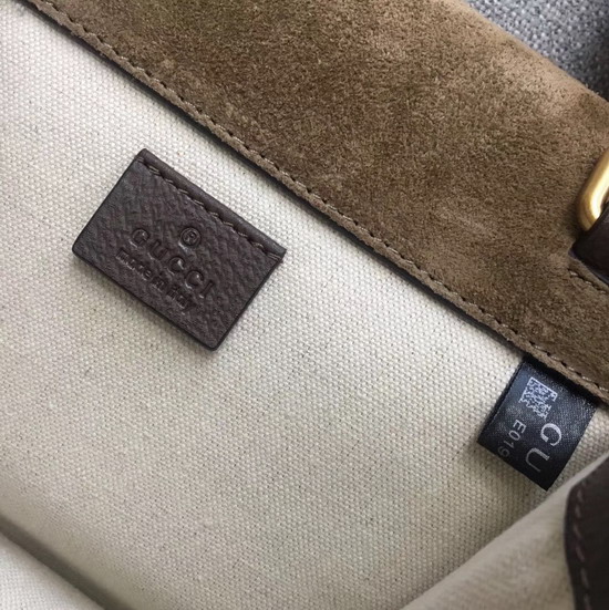 Gucci Small Messenger Bag Tan Suede