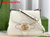 Gucci Small Messenger Bag with Double G White Leather 648934 Replica