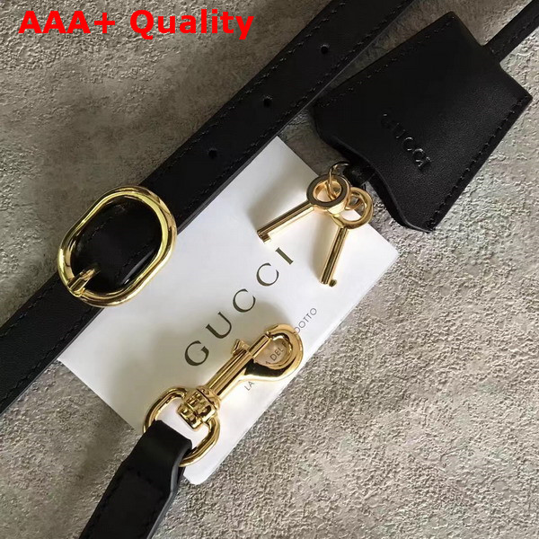 Gucci Small Padlock Gucci Signature Top Handle Bag in Black Replica