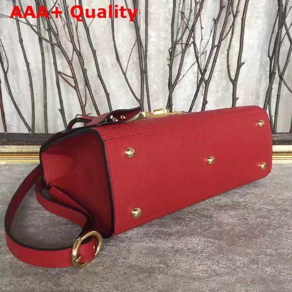 Gucci Small Padlock Gucci Signature Top Handle Bag in Red Replica