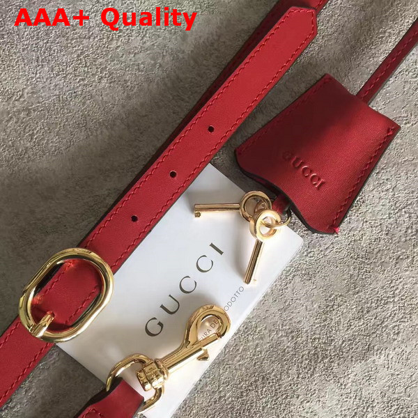 Gucci Small Padlock Gucci Signature Top Handle Bag in Red Replica