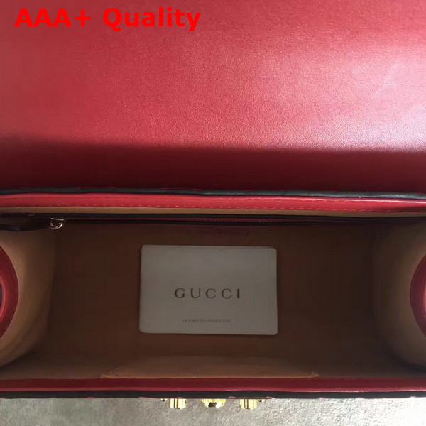 Gucci Small Padlock Gucci Signature Top Handle Bag in Red Replica