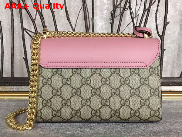 Gucci Small Padlock Studded GG Supreme Shoulder Bag in Pink Replica