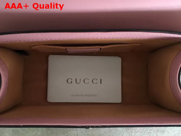 Gucci Small Padlock Studded GG Supreme Shoulder Bag in Pink Replica