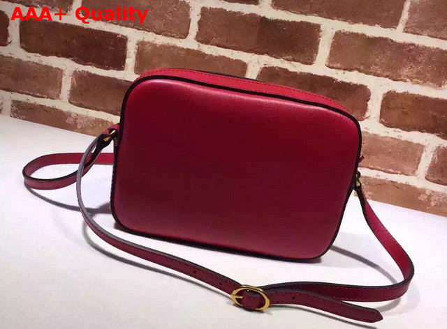 Gucci Small Shoulder Bag In Red With a Golden Bee Embroidery Replica