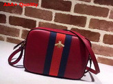 Gucci Small Shoulder Bag In Red With a Golden Bee Embroidery Replica