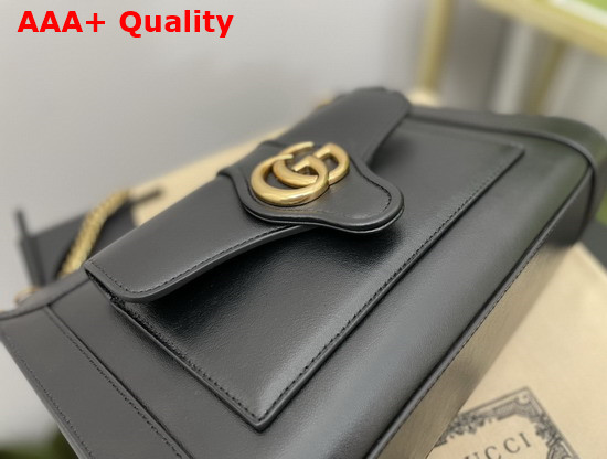 Gucci Small Shoulder Bag with Double G Black Leather 648999 Replica