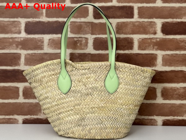 Gucci Small Straw Tote with Gucci Logo Natural Woven Straw 779524 Replica