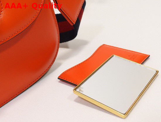 Gucci Small Top Handle Bag with Bamboo Orange Leather 675797 Replica