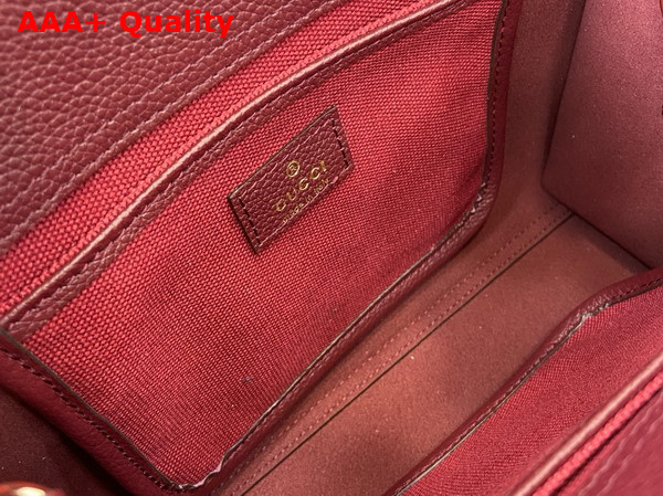 Gucci Small Tote Bag with GG Shadow Gucci Rosso Ancora Leather with GG Shadow 795349 Replica