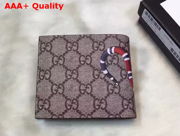 Gucci Snake Print GG Supreme Wallet Replica