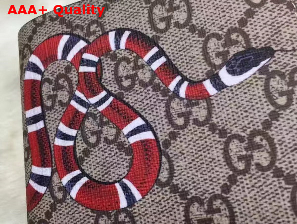 Gucci Snake Print GG Supreme Wallet Replica