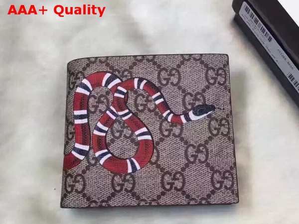 Gucci Snake Print GG Supreme Wallet Replica