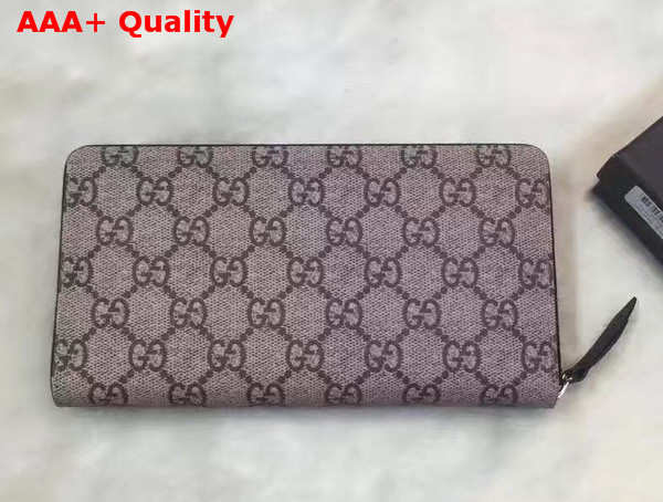 Gucci Snake Print GG Supreme Zip Around Wallet Replica