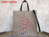 Gucci Snake Print Soft GG Supreme Tote Replica