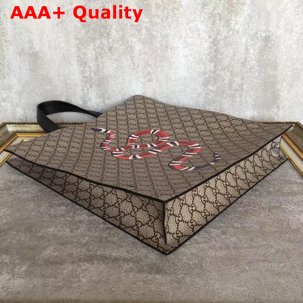 Gucci Snake Print Soft GG Supreme Tote Replica